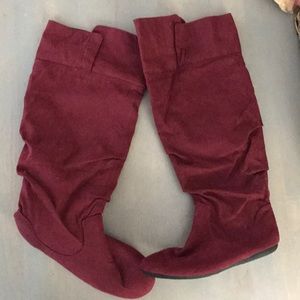 Wide Calf boots 11W faux suede